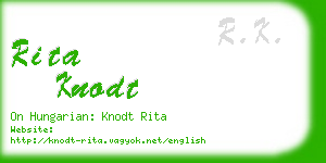 rita knodt business card